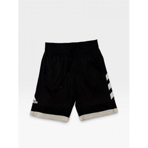 Adidas Μαύρη Αθλητική Βερμούδα με Λευκές Λεπτομέρειες